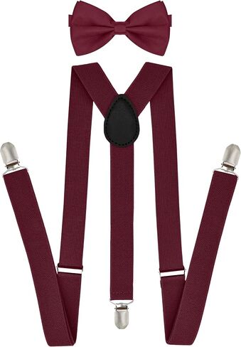 trilece Bow Tie and Suspenders for Men, Adjustable Mens Womens Suspenders, Suspenders with Matching Bowtie in Saudi Arabia