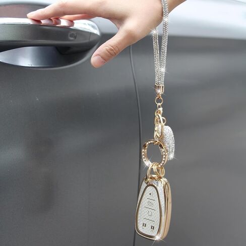 Key Fob Cover with Diamond Heart Keychain Car Key Holder Compatible with 2016-2022 Honda Accord Civic CRV Pilot Ridgeline Passport Remote Key Protector for Women, 5 Buttons (Pink-Wrist Rope) in Saudi Arabia