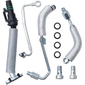 4PCS Turbo Oil Return Drain Line and Oil Feed Pipe Kit - 55587854 55592600 fit for Chevy Cruze Sonic Trax Buick Encore 1.4L 55567067 55568031 25198546 667-023 625-829
