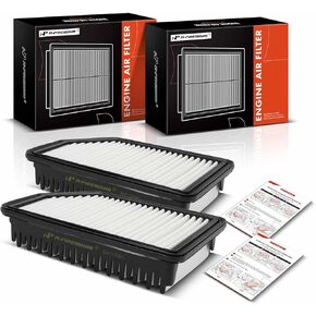 A-Premium 2-PC Engine Air Filter Compatible with Hyundai Accent 2012-2017, Compatible with Veloster 2012-2017 & Kia Rio 2012-2017, Soul 2012-2019, Rigid Panel, Replace# 281131R100