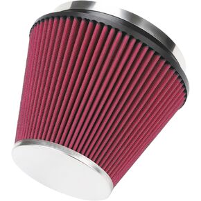 RF-1048 Universal Clamp-On Air Intake Filter, Flange Diameter: 6 In, Filter Height: 6 In, Flange Length: 0.625 In, Shape: Round Tapered
