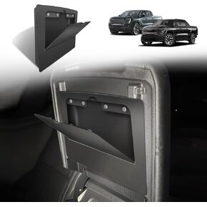 BestEvMod Center Console Hidden Storage Box Compatible with Chevrolet Silverado EV/GMC Sierra EV 2024+ Interior Accessories Magnet ABS Armrest Secret Organizer Armrest Box Insert Tray