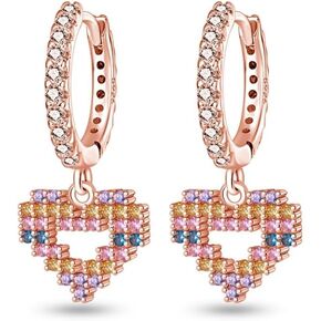 Pandach 925 Sterling Silver Earrings for Women 5A Cubic Zirconia Huggie Earring Hypoallergenic Hoop Earrings