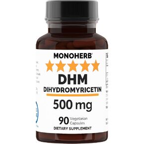 Dihydromyricetin 500 mg - DHM Supplement - 90 Veg Capsules - 90 Servings