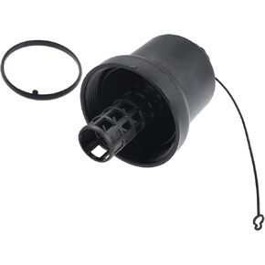 A-Premium Oil Filter Housing Cap Assembly Compatible with Volkswagen Jetta, Passat, Golf, Golf R, Eos, GTI & Audi A4, A3, TT, A4/A3/TT Quattro, 2.0L, Oil Filter Housing Cover, Replace# 06D115408A