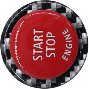 ApplianPar Red Start Stop Engine Key Button Switch Cover with Ring Cover Sticker Decoration for X5 E70 X6 E71 E90 E91 E92 E93 E87 E83 E89 320 520 525 328i 335i 330i 2007-2011