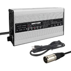 Abakoo 58.8V 4A Battery Charger for 51.8V 50V 52V Li-ion Battery 14S Lithium with 3-Pin XLR Connector