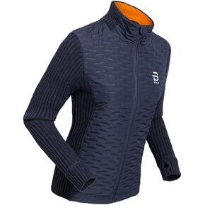B DÆHLIE Daehlie Women's Comfy Full Zip 2.0 Sweater - Insulated Zip Up Sweatshirt, Navy, Small