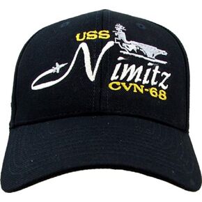 U.S. Navy USS Nimitz CVN-68 Embroidered Baseball Cap. Made in USA