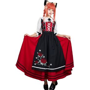 Cosplay.fm Women Anime Cosplay Costume Wolf Dress and Shirt with Tail Headband