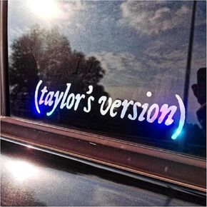 Taylors Version Car Decal, Waterproof Vinyl Car Sticker, Bumper Stickers, 7.9 x 1.6 inches, Laser Color, for Window, Indoor Outdoor Usage