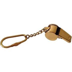 Brass Blessing Brass WHISTLE Key Chain- Collectible Marine Nautical Key Ring from (5039-17)