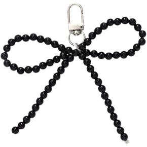 Y2k Bowknot Keyring Heart Pearl Bow Keychain Cute Sweet Bag Car Keys Charms Accessories for Women