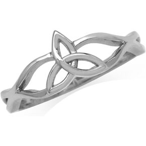 Silvershake 18K Yellow Gold Plated 925 Sterling Silver Triquetra Trinity Celtic Knot Ring Jewelry for Women