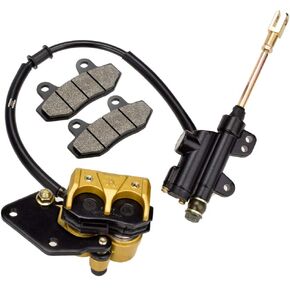 HIAORS Rear Foot Disc Brake Master Cylinder Assembly for 50cc 70cc 90cc 110cc 125cc Chinese Tao tao Coolster Apollo Roketa Sunl SSR Kazuma X-pro BMS Vitacci RPS ATV Pit Dirt Bike Buggies Go kart Parts