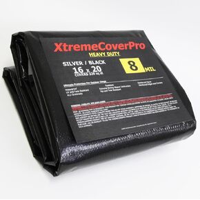 16' x 20' Large Multi-Purpose Waterproof Light Weight Heavy Duty Poly Tarp Grommets Every 24", 20 Mil 16x20Thick, for Home, Boats, Cars, Camping, UV Resistant, Rip/Tear Proof Tarpaulin