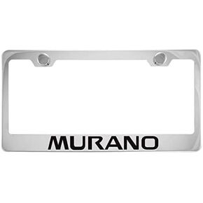 1PC Car Murano Sport License Plate Frame Cover Holder Protector Stainless Steel Chrome