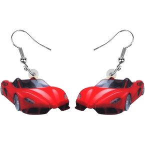 NEWEI Acrylic Novelty Beetle Car Earrings Camper Truck Dangle For Women Fashion Car Accessories Jewelry Charm Gift