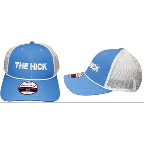 The Hick Hat, Classic Headwear for Music Enthusiasts, Light Blue/White