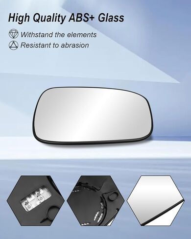 زجاج مرآة ساخن من ULZOZN لجانب الركاب مناسب لسيارة Honda Accord 2003-2007 استبدال 76203-SDC-N01، عدسات مرآة الرؤية الخلفية اليمنى in Kuwait
