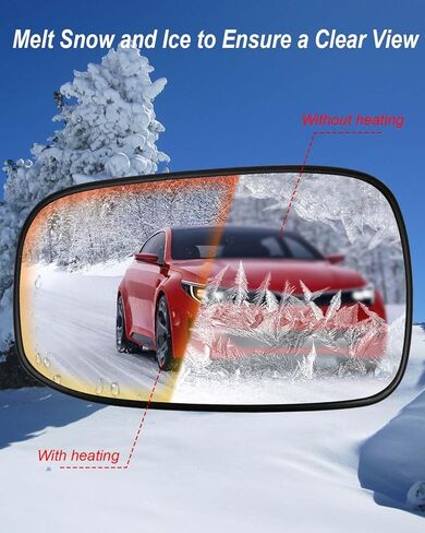 زجاج مرآة ساخن من ULZOZN لجانب الركاب مناسب لسيارة Honda Accord 2003-2007 استبدال 76203-SDC-N01، عدسات مرآة الرؤية الخلفية اليمنى in Kuwait