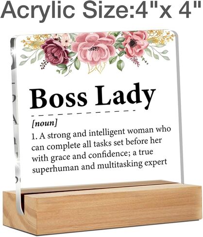 Thank You Boss Gifts for Women Men, Boss Appreciation Gifts, a Truly Great Boss Hard to Find Clear Acrylic Desk Decorative Sign for Home Office, 4 x 4 Inches in Saudi Arabia