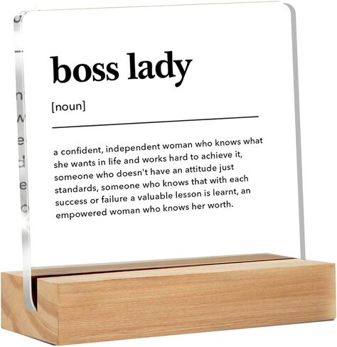 Thank You Boss Gifts for Women Men, Boss Appreciation Gifts, a Truly Great Boss Hard to Find Clear Acrylic Desk Decorative Sign for Home Office, 4 x 4 Inches in Saudi Arabia