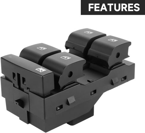 مفتاح نافذة رئيسي لجانب السائق الأيسر الأمامي - متوافق مع شيفروليه كروز 1.4L 1.8L 2011-2016 - استبدال الجزء 20917577 in Kuwait