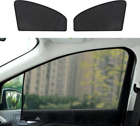 2PCS Car Window Shades, Car Window Covers, Universal Magnetic Curtain for Baby and Kids with Sun UV Protection, Car Accessories Side Window Sun Shade Privacy Sunshade Fit Sleeping Camping in Kuwait