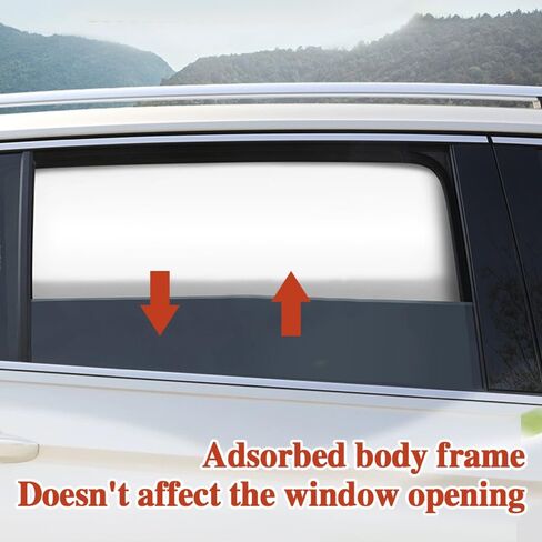 2PCS Car Window Shades, Car Window Covers, Universal Magnetic Curtain for Baby and Kids with Sun UV Protection, Car Accessories Side Window Sun Shade Privacy Sunshade Fit Sleeping Camping in Kuwait