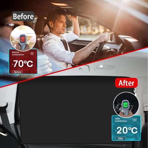 2PCS Car Window Shades, Car Window Covers, Universal Magnetic Curtain for Baby and Kids with Sun UV Protection, Car Accessories Side Window Sun Shade Privacy Sunshade Fit Sleeping Camping in Kuwait