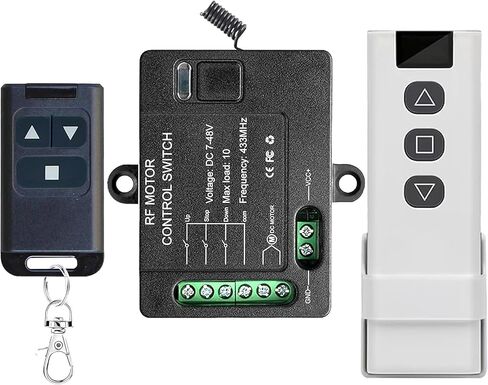Forward Reverse Remote Control Switch,DC7V-48V 10A Switch,Linear Actuator 12V Remote Switch,328 Ft Remote Range,for Linear Actuators,Motors,Winch Electromagnetic (with Instantaneous Function) in Kuwait