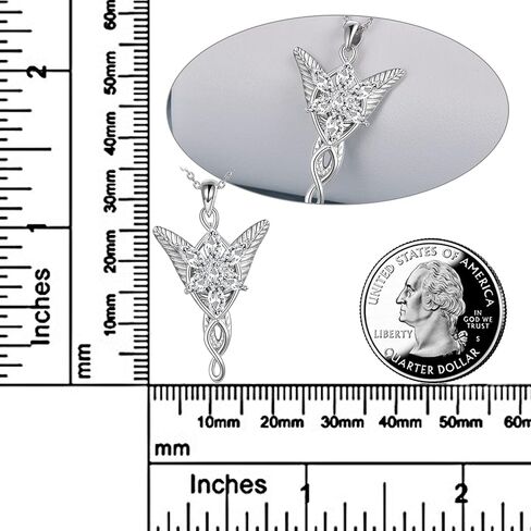 POPLYKE Sterling Silver Arwen Evenstar Necklace for Mom Girls Wife Girlfriend Birthday Valentines Day in Saudi Arabia