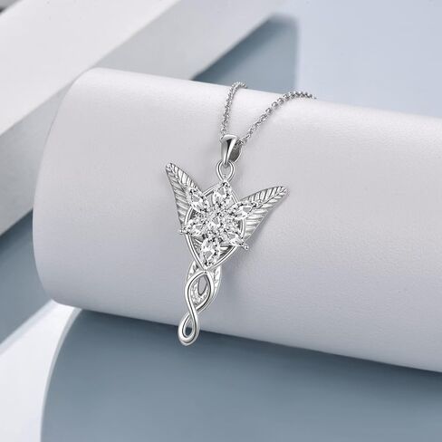 POPLYKE Sterling Silver Arwen Evenstar Necklace for Mom Girls Wife Girlfriend Birthday Valentines Day in Saudi Arabia