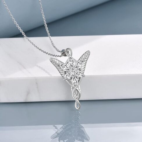 POPLYKE Sterling Silver Arwen Evenstar Necklace for Mom Girls Wife Girlfriend Birthday Valentines Day in Saudi Arabia