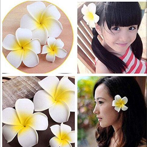 Hawaiian Foam Artificial Frangipani Hawaiian Petals Plumeria Flower DIY Home Wedding Party Decoration / 100Pcs, Pink in Saudi Arabia