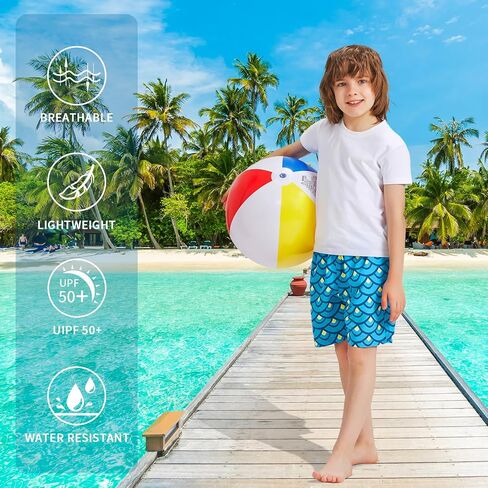 URBEST Boys Swim Trunks Compression Liner Swim Shorts Teen Boys Quick Dry Anti Chafe Bathing Suit with Boxer Brief in Saudi Arabia