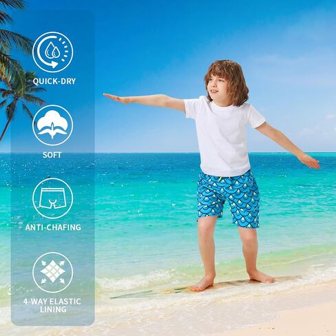 URBEST Boys Swim Trunks Compression Liner Swim Shorts Teen Boys Quick Dry Anti Chafe Bathing Suit with Boxer Brief in Saudi Arabia