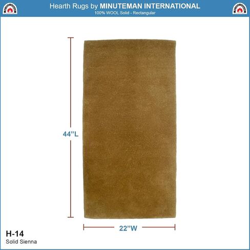 Sienna Solid Wool Hearth Rug, Rectangular in Saudi Arabia