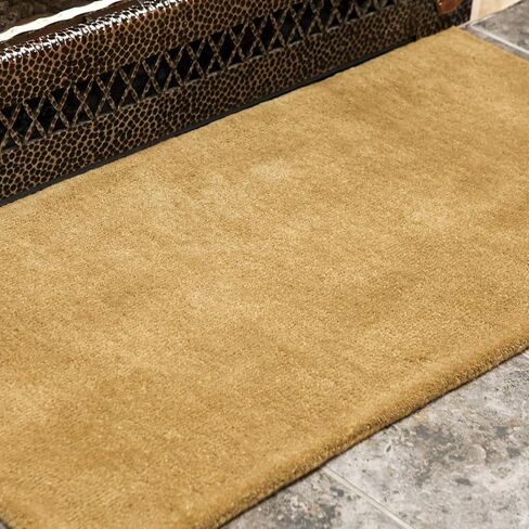 Sienna Solid Wool Hearth Rug, Rectangular in Saudi Arabia