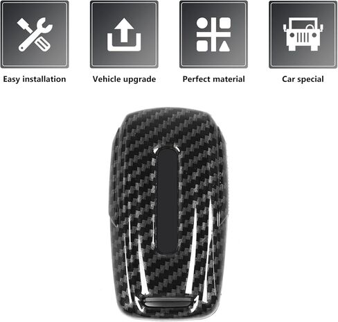 for RAM Key Fob Cover, Carbon Fiber Remote Control Cover Smart Key Protector Key Case Shell Holder for 2018-2023 Dodge RAM 1500 2500 3500 Accessories, ABS in Kuwait
