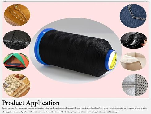 Selric [1300Yards / 26 Colors Available] Tex 90 Bonded Nylon Thread for Leather Sewing 280D/3 T90#92 Heavy Duty Upholstery Thread for Leather and Other Heavy Fabric（Beige） in Saudi Arabia