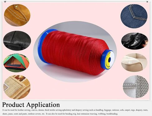 Selric [1300Yards / 26 Colors Available] Tex 90 Bonded Nylon Thread for Leather Sewing 280D/3 T90#92 Heavy Duty Upholstery Thread for Leather and Other Heavy Fabric（Beige） in Saudi Arabia