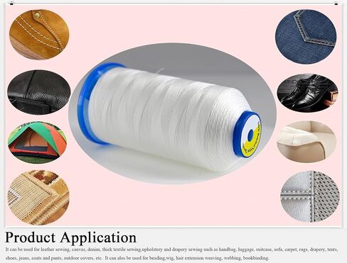 Selric [1300Yards / 26 Colors Available] Tex 90 Bonded Nylon Thread for Leather Sewing 280D/3 T90#92 Heavy Duty Upholstery Thread for Leather and Other Heavy Fabric（Beige） in Saudi Arabia