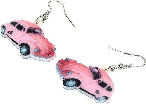 NEWEI Acrylic Novelty Beetle Car Earrings Camper Truck Dangle For Women Fashion Car Accessories Jewelry Charm Gift in Kuwait