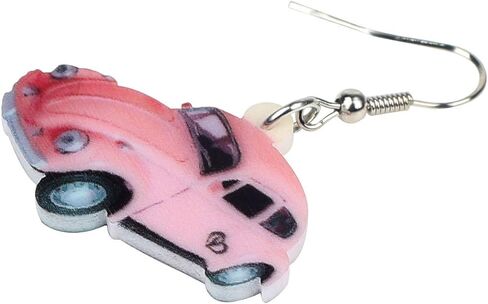 NEWEI Acrylic Novelty Beetle Car Earrings Camper Truck Dangle For Women Fashion Car Accessories Jewelry Charm Gift in Kuwait