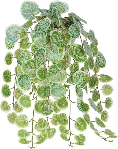 Artificial Plants for Home Decor Indoor, Artificial String of Hearts Plant with Cement Pot Fake Hanging Potted Plants for Home Office Bathroom Wall Shelf Desk Decor (White) in Saudi Arabia