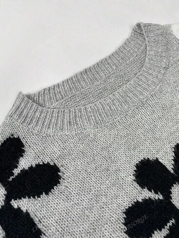 SISKIN Fall Womens Crewneck Pullover Sweater,Daisy Sweater,Cute Sweaters,Cropped Sweater in Saudi Arabia