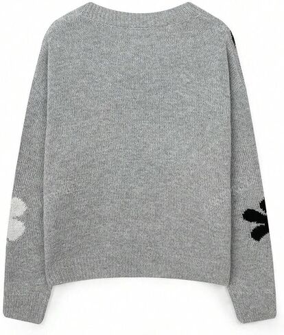 SISKIN Fall Womens Crewneck Pullover Sweater,Daisy Sweater,Cute Sweaters,Cropped Sweater in Saudi Arabia