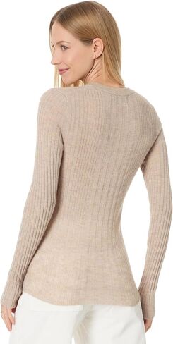 Madewell Women's Lightweight Alpaca Madison Henley Pullover in Kuwait